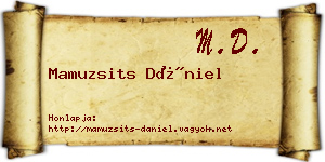 Mamuzsits Dániel névjegykártya