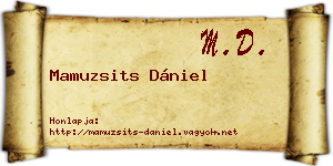 Mamuzsits Dániel névjegykártya