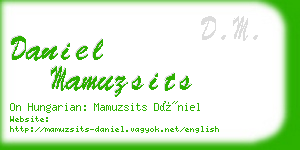 daniel mamuzsits business card